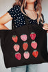 Berry Best Strawberries Canvas Jumbo Tote