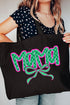 Bright Checkered Mama Canvas Jumbo Tote