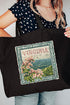 Vintage Virginia Stamp Canvas Jumbo Tote