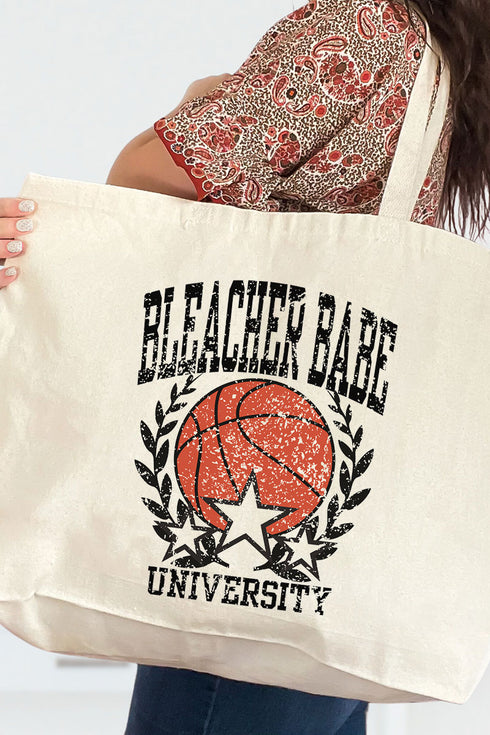 Bleacher Babe University Canvas Jumbo Tote