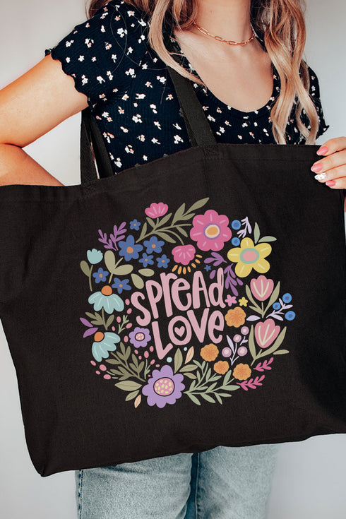 Blooming Love Canvas Jumbo Tote