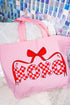 Bow And Kisses Canvas Jumbo Tote