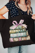 Bows And Books Canvas Jumbo Tote