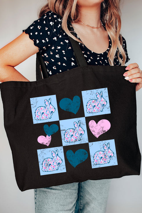 Bunny Love Canvas Jumbo Tote