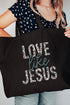 Camo Love Like Jesus Canvas Jumbo Tote