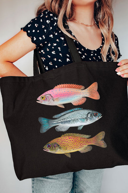 Catch Of The Day Canvas Jumbo Tote