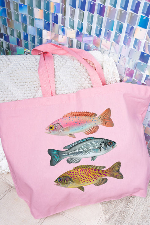Catch Of The Day Canvas Jumbo Tote