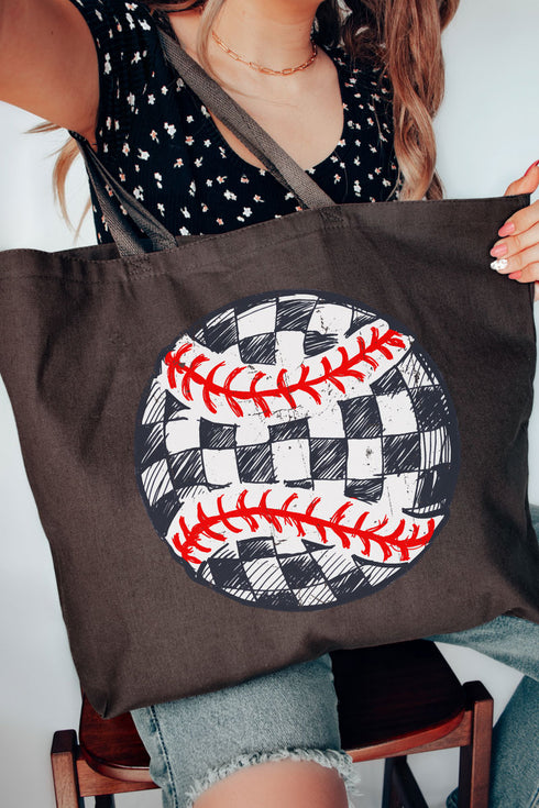 Checkerboard Pitch Canvas Jumbo Tote