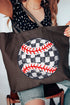 Checkerboard Pitch Canvas Jumbo Tote