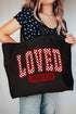 Checkered Loved Canvas Jumbo Tote
