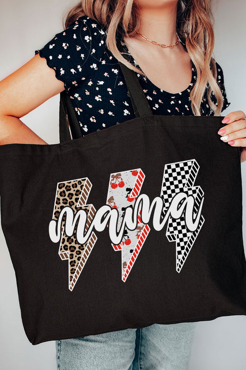 Cherry Lightning Mama Canvas Jumbo Tote