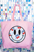 Cherry USA Happy Face Canvas Jumbo Tote