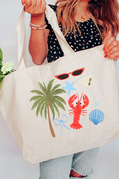 Chic Summer Canvas Jumbo Tote