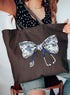 Chinoiserie Stethoscope Bow Canvas Jumbo Tote