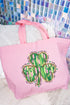 Clover Charm Canvas Jumbo Tote