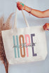 Colorblock Hope In Christ Canvas Jumbo Tote