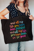 Colorful Always Faithful Canvas Jumbo Tote