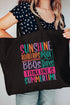 Colorful Summertime Canvas Jumbo Tote