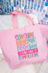 Colorful Summertime Canvas Jumbo Tote