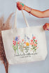 Consider How The Wildflowers Grow Canvas Jumbo Tote