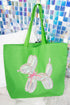 Coquette Balloon Dog Canvas Jumbo Tote