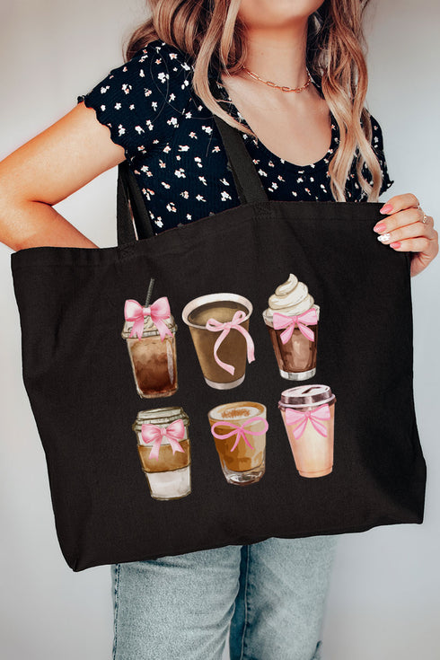 Coquette Coffee Canvas Jumbo Tote