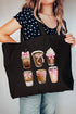 Coquette Coffee Canvas Jumbo Tote