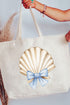 Coquette Seashell Canvas Jumbo Tote