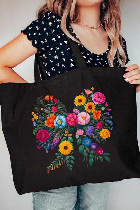 Coquette Wildflowers Canvas Jumbo Tote