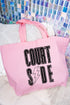 Distressed Courtside Canvas Jumbo Tote
