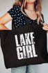 Distressed Lake Girl Canvas Jumbo Tote