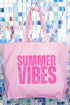 Distressed Summer Vibes Canvas Jumbo Tote