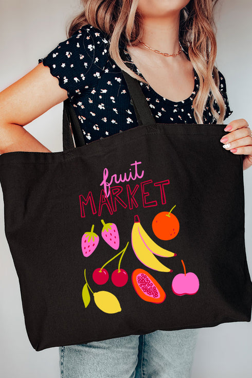 Fruit Market Canvas Jumbo Tote