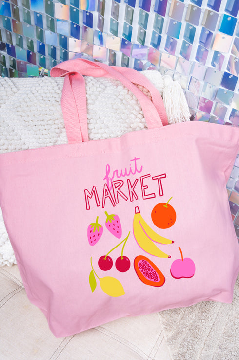 Fruit Market Canvas Jumbo Tote
