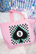 Eight Of Spades Canvas Jumbo Tote