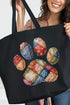 Faux Patchwork Paw Canvas Jumbo Tote