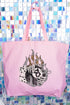 Flamin' 8 Ball Canvas Jumbo Tote