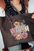 Framed Floral Mama Canvas Jumbo Tote