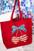 Freedom Cherries Canvas Jumbo Tote