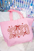 Girlie Red XOXO Canvas Jumbo Tote