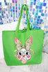 Glitzy Brushed Bunny Canvas Jumbo Tote