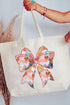Glitzy Heart Coquette Canvas Jumbo Tote