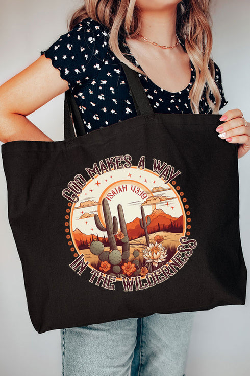God Makes A Way Canvas Jumbo Tote