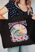 Hawaiian Summer Vibes Canvas Jumbo Tote
