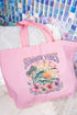 Hawaiian Summer Vibes Canvas Jumbo Tote