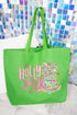 Holly Jolly Christmas Tree Canvas Jumbo Tote