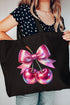Holographic Coquette Cherries Canvas Jumbo Tote