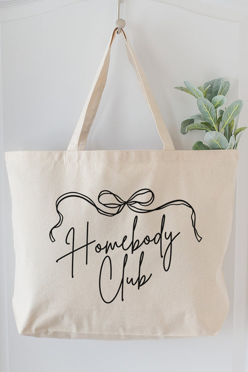 Homebody Club Canvas Jumbo Tote