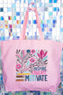 Inspire, Educate, Motivate Canvas Jumbo Tote