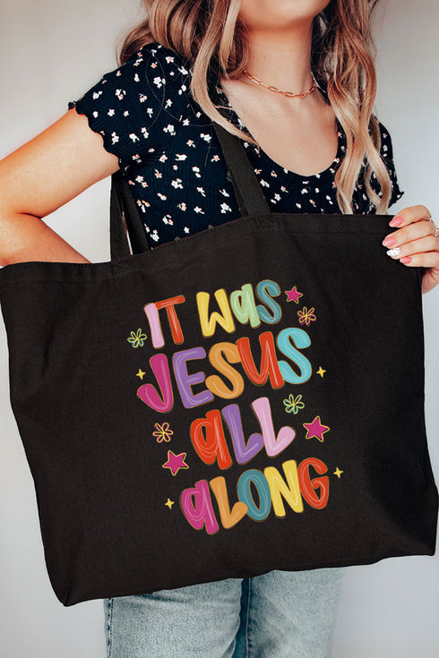 Jesus All Along Canvas Jumbo Tote